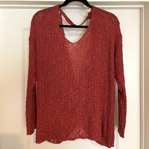 Altar'd State Twist Back Pink Sweater, Fall Sweater